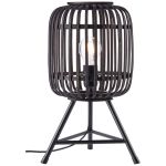 Brilliant Legnarow Lampada Da Tavolo Metallo Bambù Nero Legna | Adatto per 1x E27