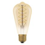 Ledvance Vintage 1906 LED E27 Pera Oro 7W 600lm - 822 Bianco Molto Caldo | Dimmerabile - Sostitua 48W
