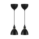 Nordlux Ray 2-Kit Luce Pendente Metallo Nero | Adatto per 2x E14