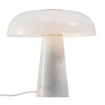 DFTP by Nordlux Glossy Lampada Da Tavolo Marmo e Vetro Bianca | 320mm - Adatto per E27