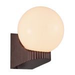 Nordlux Hayley Luce Da Parete Aluminium e Vetro Marrone | 150mm - IP44 - Adatto per E27