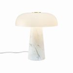 DFTP by Nordlux Glossy Lampada Da Tavolo Marmo e Vetro Bianca | 220mm - Adatto per E14