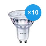 Confezione Multipack 10x Philips Corepro LED Faretti GU10 PAR16 4W 345lm 36D - 830 Luce Calda | Sostitutiva 50W