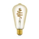 Eglo Connect.Z Smart LED Edison E27 Filamento Ambra 4.9W 360lm - 827-865 Regolabile Bianca | Dimmerabile - Sostitutiva 25W
