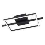 Eglo Luce da soffitto Amandolo Acciaio Nero 17W 1900lm - 827-865 Regolabile Bianca + RGB | Dimmerabile