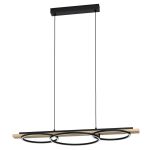 Eglo Luce Pendente Boyal Legna Nero, Marrone 40.5W 3600lm - 830 Luce Calda -  | Dimmerabile