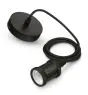 Portalampada Philips Cord Vintage Filamento E27 Nero LED