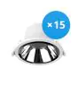 Confezione Multipack 15x Noxion Downlight LED Apollo 20W 2300lm 60D - 830 Luce Calda -  | 220mm - Alu Riflettore - UGR <19