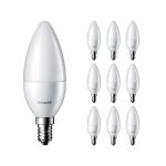 Confezione Multipack 10x Philips Corepro LEDcandle E14 Ghiaccio 5W 470lm - 827 Bianco Molto Caldo | Sostitutiva 40W