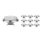 Confezione Multipack 10x Noxion Faretti LED G53 AR111 7.4W 450lm 40D - 927 Bianco Molto Caldo | Miglior resa cromatica - Dimmerabile - Sostitutiva 50W