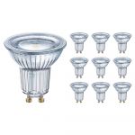 Confezione Multipack 10x Ledvance Performance Faretti LED Riflettore GU10 PAR16 6.9W 620lm 120D - 830 Luce Calda | Sostitutiva 49W