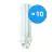 Confezione Multipack 10x Philips MASTER PL-C 13W - 830 Luce Calda | 4 Pin