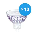 Confezione Multipack 10x Philips Corepro LEDspot GU5.3 MR16 7W 660lm 36D - 840 Bianco Freddo | Sostitutiva 50W