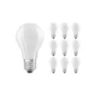 Confezione Multipack 10x Ledvance CLASSIC LED E27 Pera Filamento Ghiaccio 7W 806lm - 827 Bianco Molto Caldo | Dimmerabile - Sostitutiva 60W