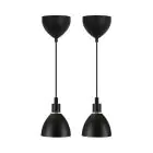 Nordlux Ray 2-Kit Luce Pendente Metallo Nero | Adatto per 2x E14