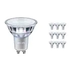 Confezione Multipack 10x Philips MASTER Value LED Faretti GU10 PAR16 4.9W 365lm 60D - 930 Luce Calda | Miglior resa cromatica - Dimmerabile - Sostitutiva 50W