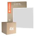 Confezione Multipack 4x Ledvance Pannello A LED Compact Aluminium Bianca 33W 3630lm - 865 Luce Del Giorno | 60x60cm